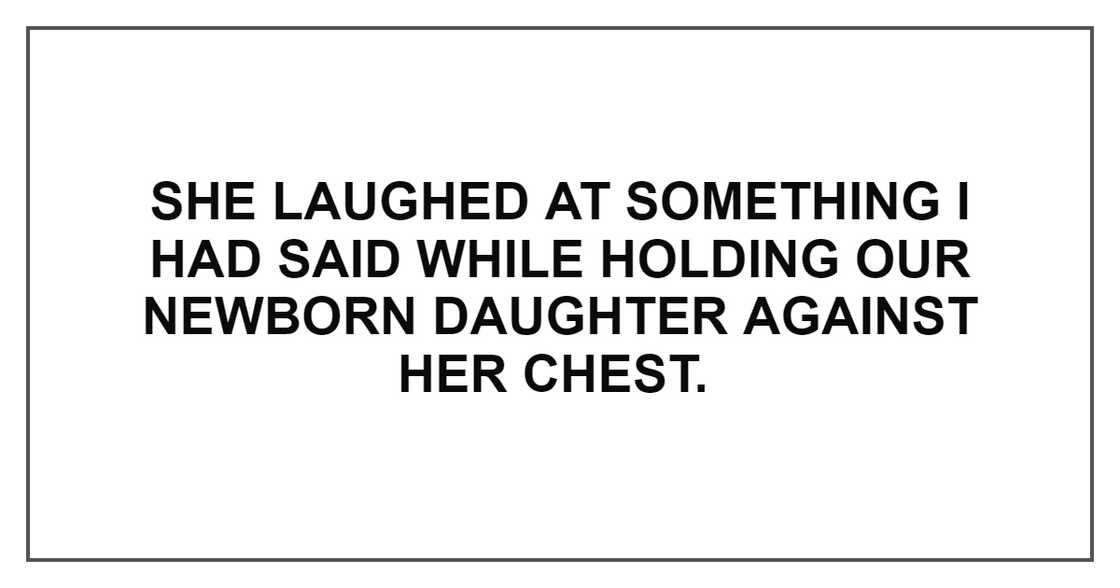 SHE LAUGHED AT SOMETHING I HAD SAID