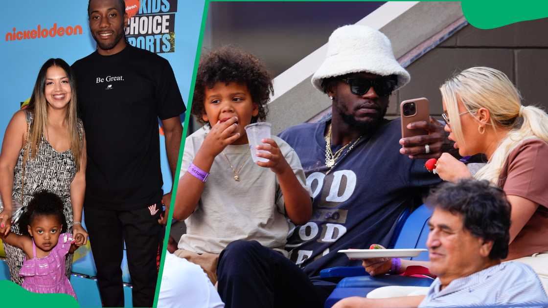 Kishele Shipley, Kahwi Leonard and their kids. Kishele Shipley, Kahwi Leonard and their kids.