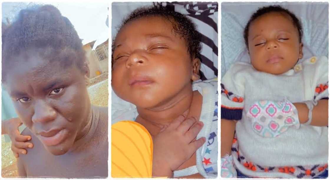 Mother posts video of her newborn baby. Mother posts video of her newborn baby.