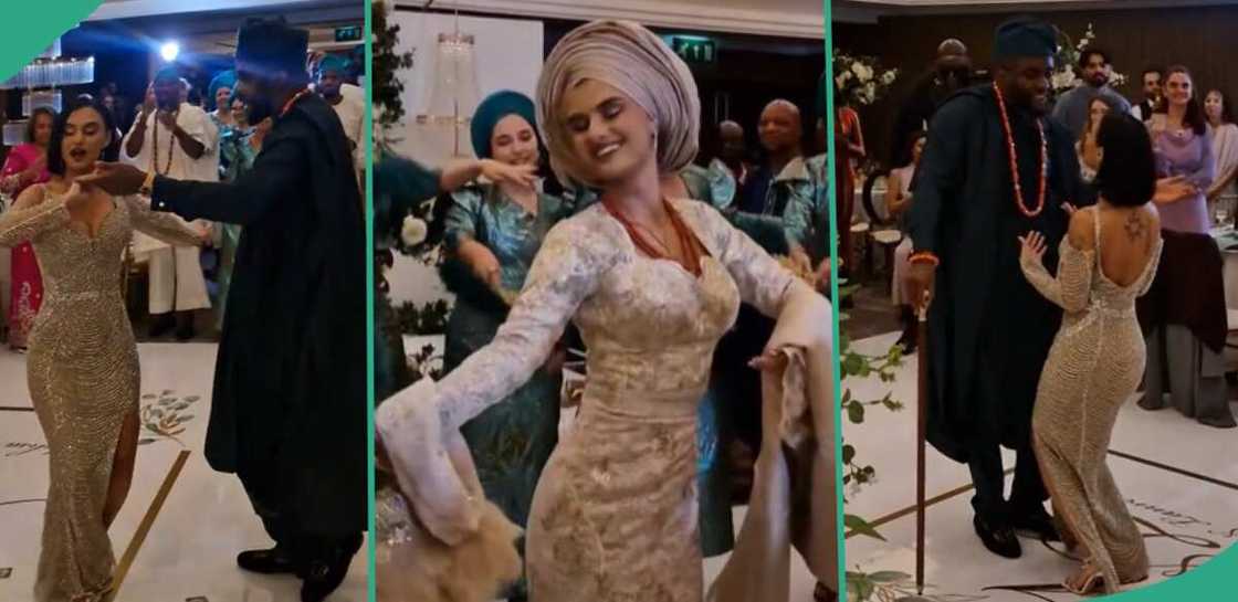 Nigerian man and his Iranian bride. Nigerian man and his Iranian bride.