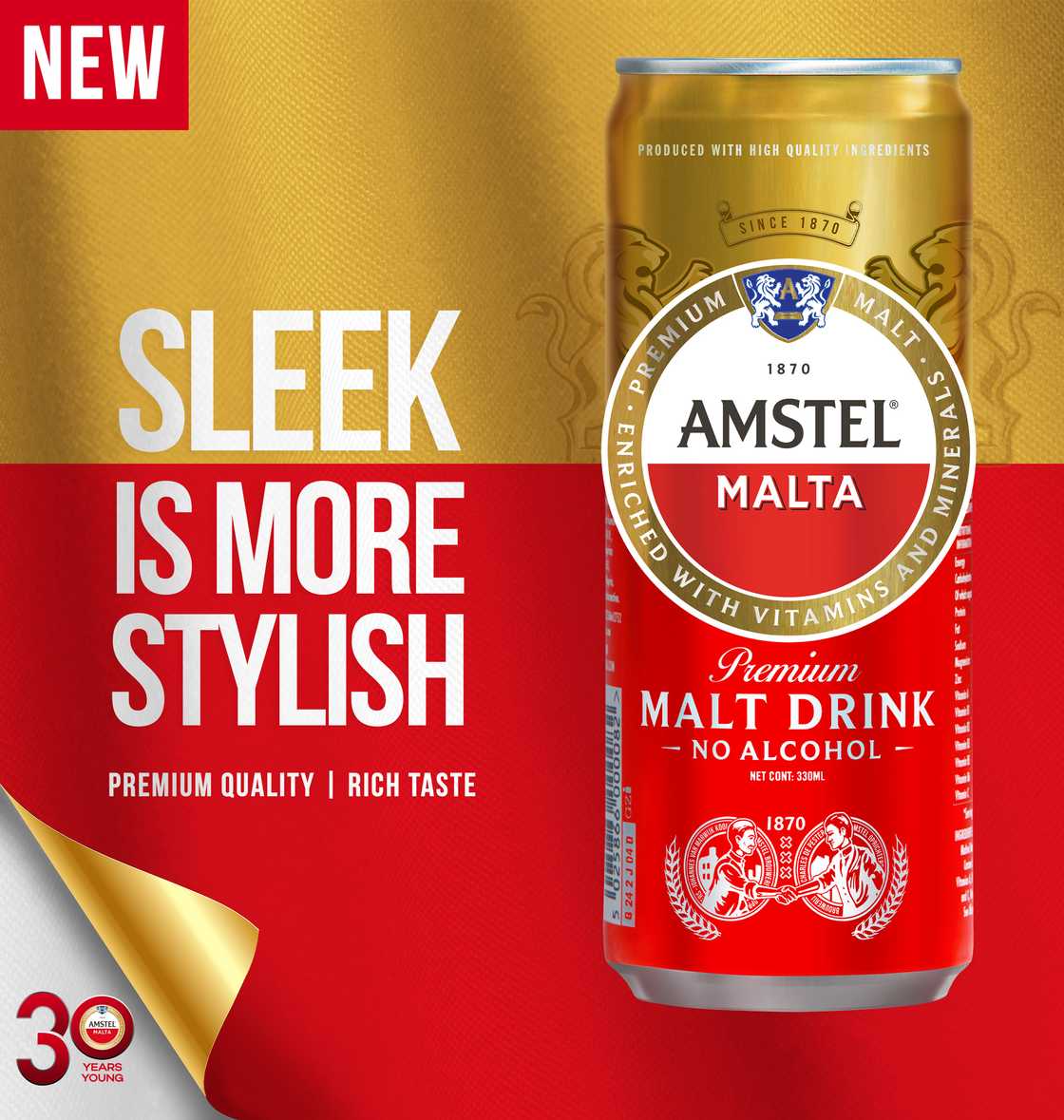 Amstel Malta Turns 30: Unveils Stylish Sleek Can, Celebrating a Legacy of Excellence! Amstel Malta Turns 30: Unveils Stylish Sleek Can, Celebrating a Legacy of Excellence!