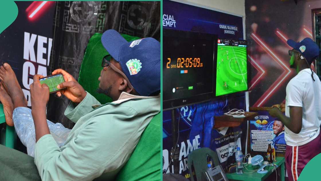 Nigerian man celebrated as he shatters world record after he played video game for more than three days Nigerian man celebrated as he shatters world record after he played video game for more than three days