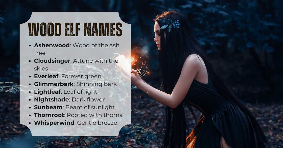 Wood elf surnames Wood elf surnames