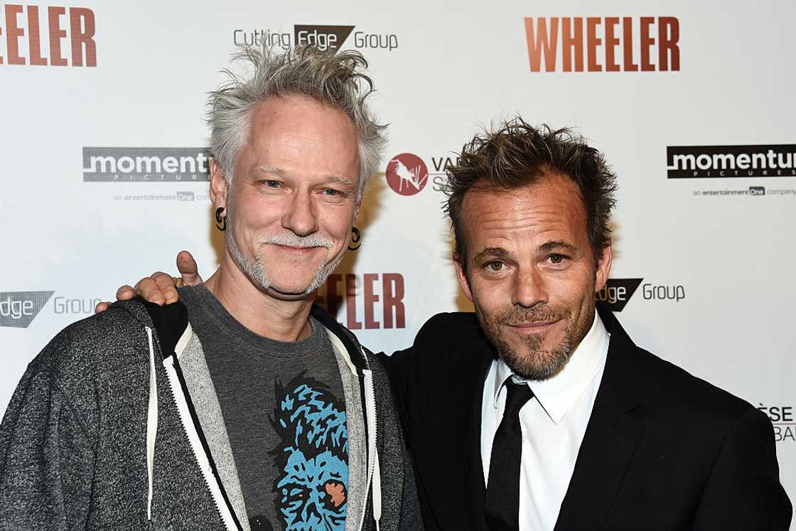 Director Stephen Norrington (L) and actor Stephen Dorff arrive at a film premiere