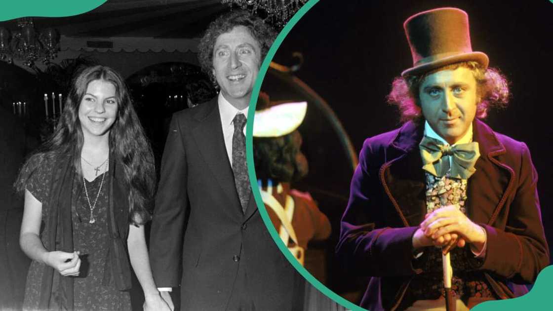 Katharine and Gene Wilder during the New York City opening of "Silver Streak" (L). Gene Wilder as Willy Wonka on the set of the film 'Willy Wonka & the Chocolate (R) Katharine and Gene Wilder during the New York City opening of "Silver Streak" (L). Gene Wilder as Willy Wonka on the set of the film 'Willy Wonka & the Chocolate (R)