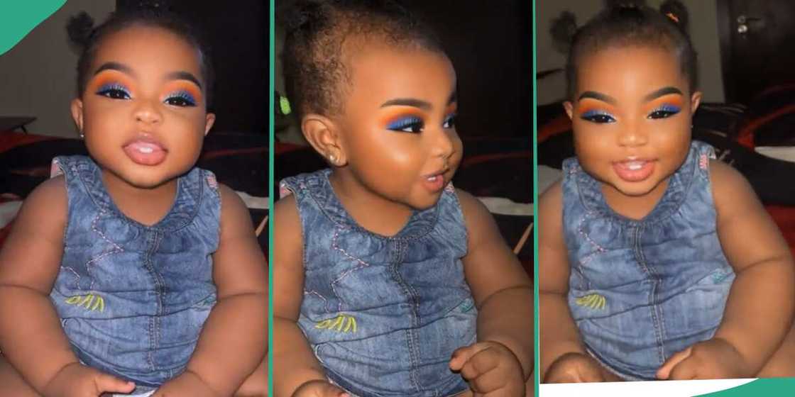 Baby with Snapchat makeup. Baby with Snapchat makeup.