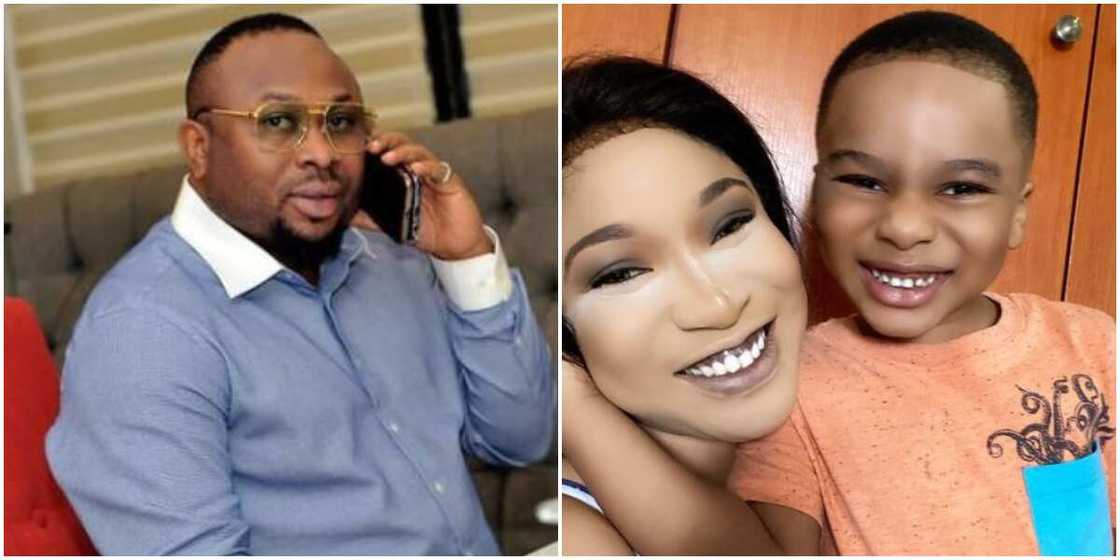 Olakunle Churchill prays for Tonto Dikeh and their son as he clocks 5 Olakunle Churchill prays for Tonto Dikeh and their son as he clocks 5