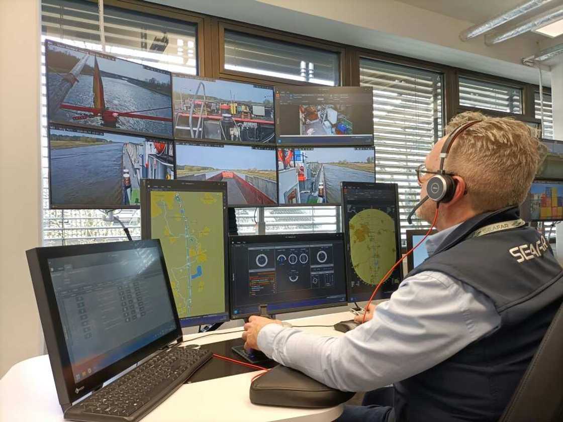 After 30 years as the skipper of his own barge, 58-year-old Patrick Hertoge was recruited by Seafar to work on the autonomous shipping project After 30 years as the skipper of his own barge, 58-year-old Patrick Hertoge was recruited by Seafar to work on the autonomous shipping project