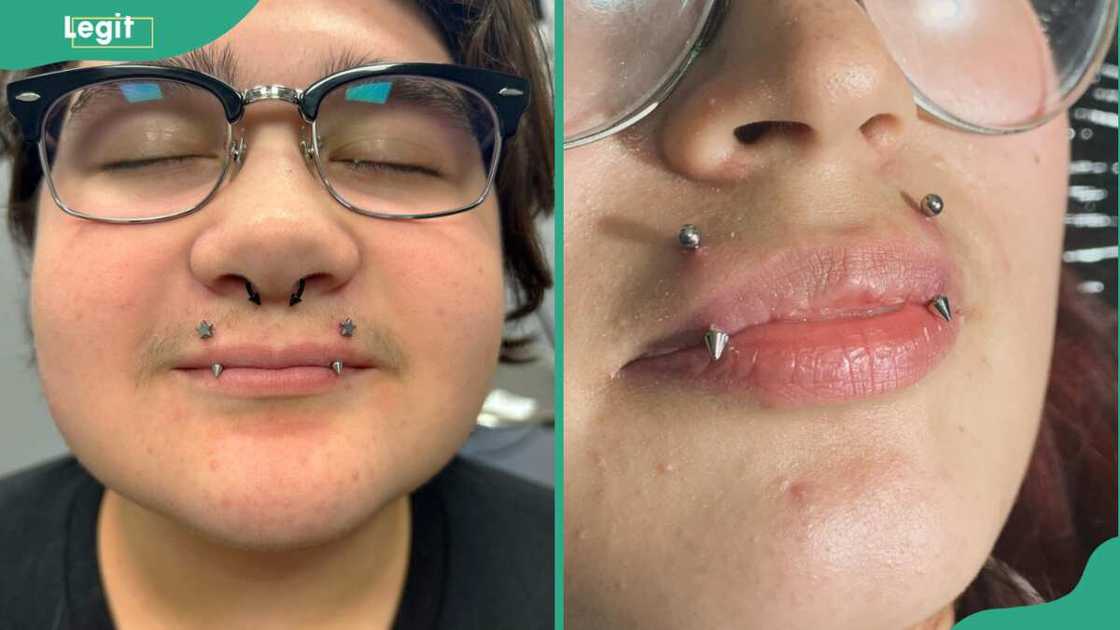 Angel bites lip piercing