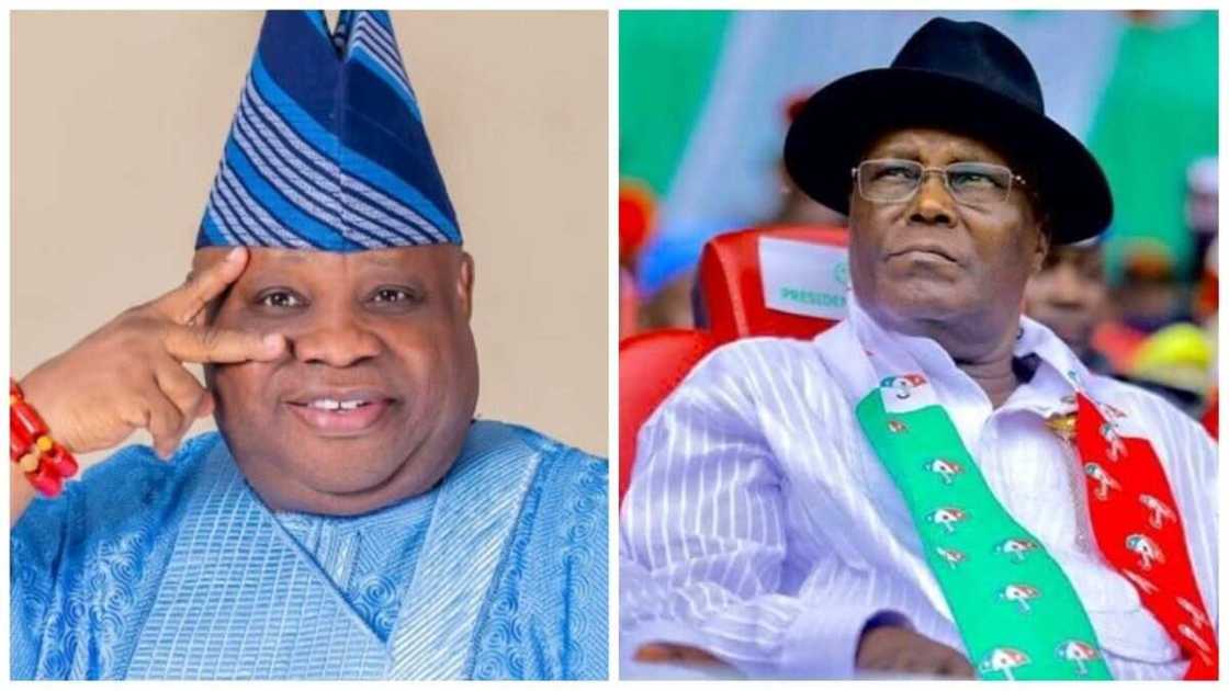 Atiku Abubakar, PDP, 2023 presidential election, Osun state, Ademola Adeleke, Davido's uncle