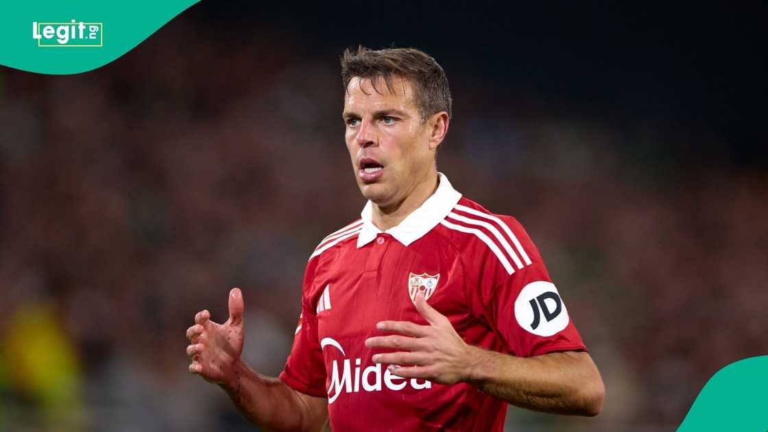 Cesar Azpilicueta, Sevilla, Celta de Vigo, Balaídos, La Liga, Football, Spain. Cesar Azpilicueta, Sevilla, Celta de Vigo, Balaídos, La Liga, Football, Spain.