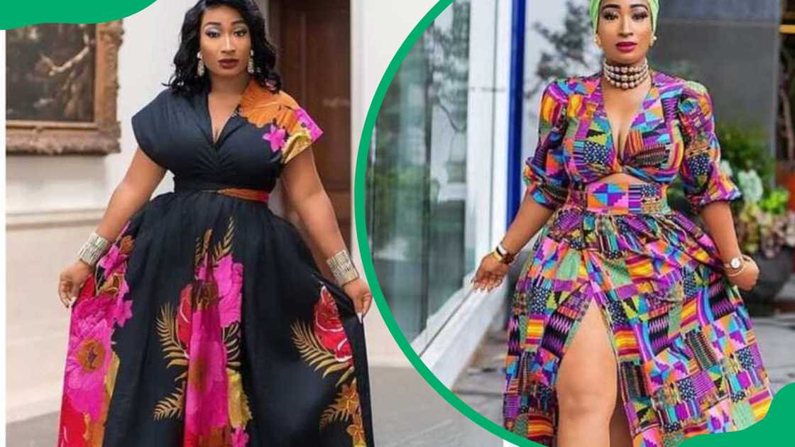 A woman in vintage gown styles A woman in vintage gown styles