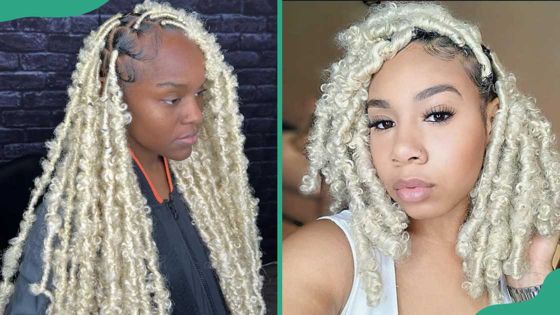 Platinum butterfly locs