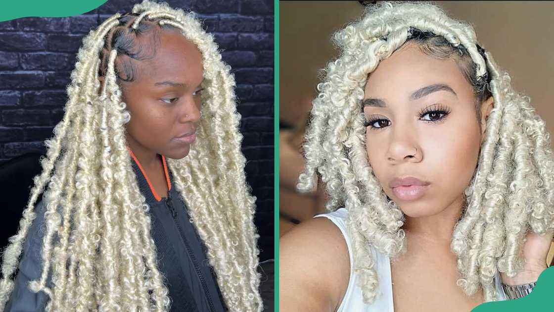 Platinum butterfly locs Platinum butterfly locs