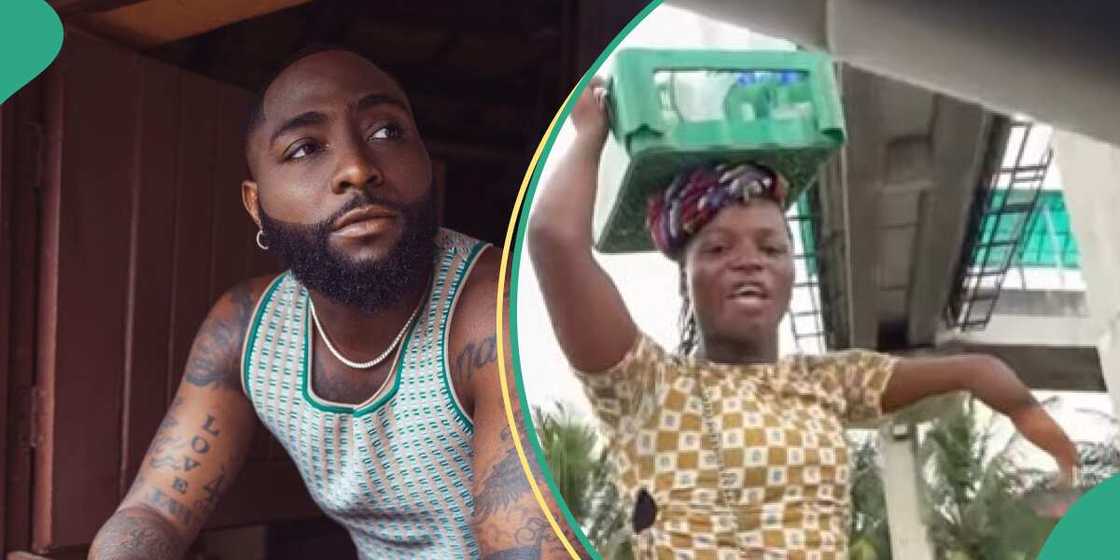 Davido and street hawker Davido and street hawker