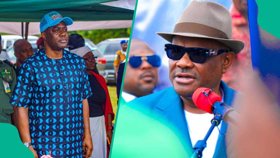 Ex-senate president Bukola Saraki reacts as Nyseom Wike attacks Oyo's Seyi Makinde amid the crisis rocking the party ahead of the 2027 election.