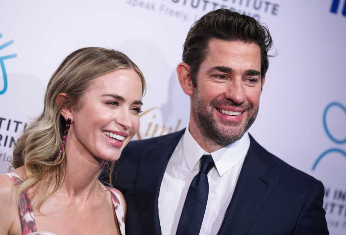 Emily Blunt and John Krasinski at 583 Park Avenue