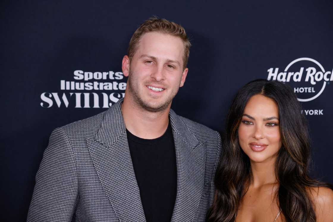 US American football player Jared Goff and US model Christen Harper at the 60th anniversary red carpet in New York City US American football player Jared Goff and US model Christen Harper at the 60th anniversary red carpet in New York City
