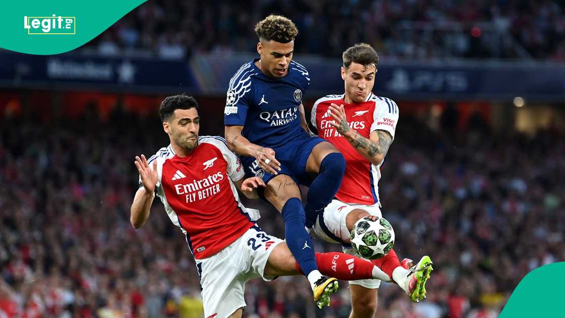 Arsenal, PSG, Mikel Merino, UEFA Champions League. Arsenal, PSG, Mikel Merino, UEFA Champions League.