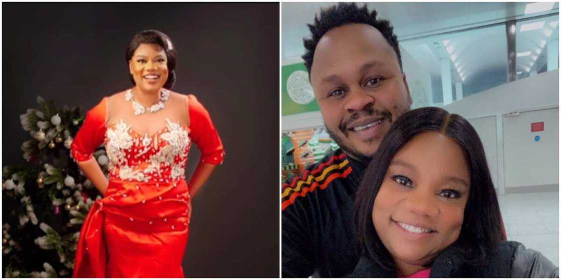 Opeyemi Aiyeola and hubby Opeyemi Aiyeola and hubby