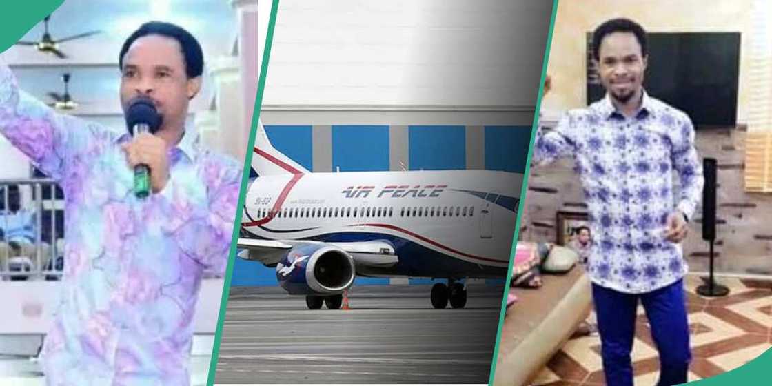 Odumeje appeared excited after flying Air Peace to London Odumeje appeared excited after flying Air Peace to London