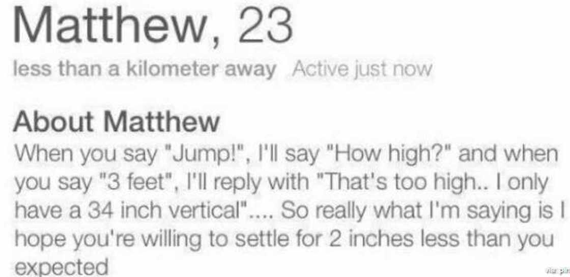 good tinder bios