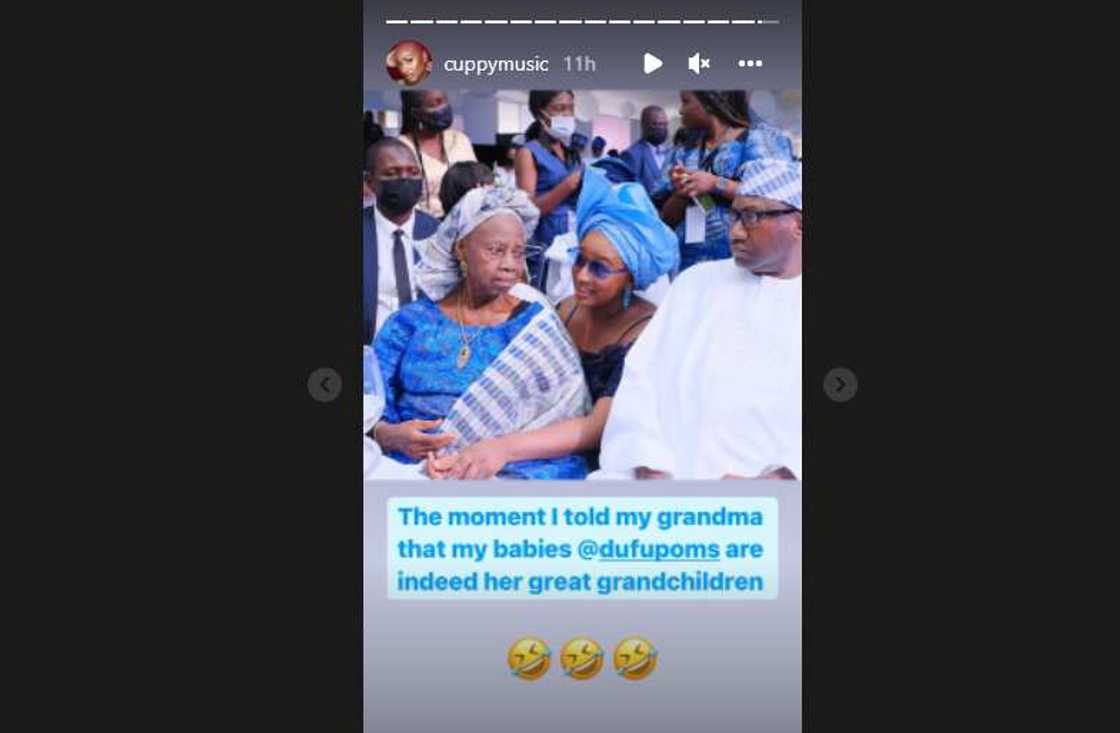 DJ Cuppy and grandma DJ Cuppy and grandma