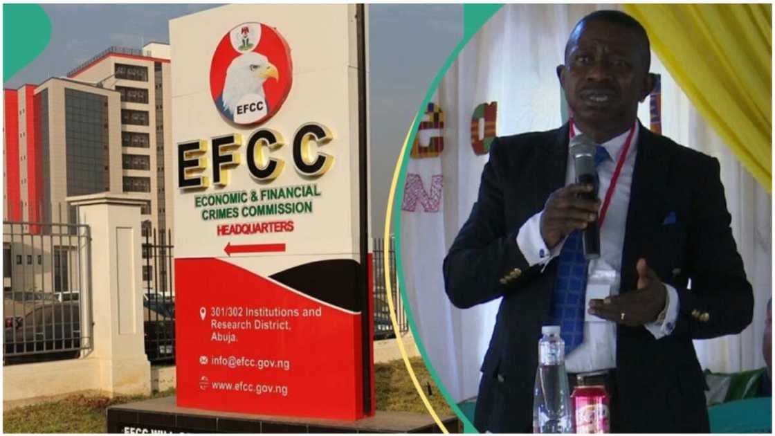 Security operatives stormed EFCC office over an alleged plan protests against the anti-graft commission. Security operatives stormed EFCC office over an alleged plan protests against the anti-graft commission.