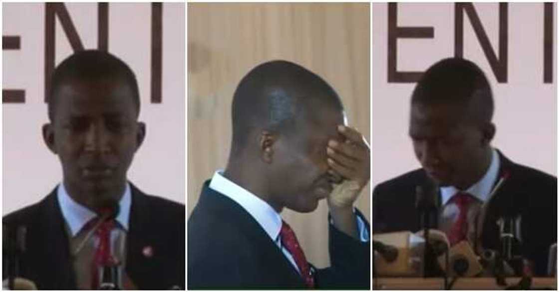 Video captures moment Bawa felt dizzy during speech in Abuja