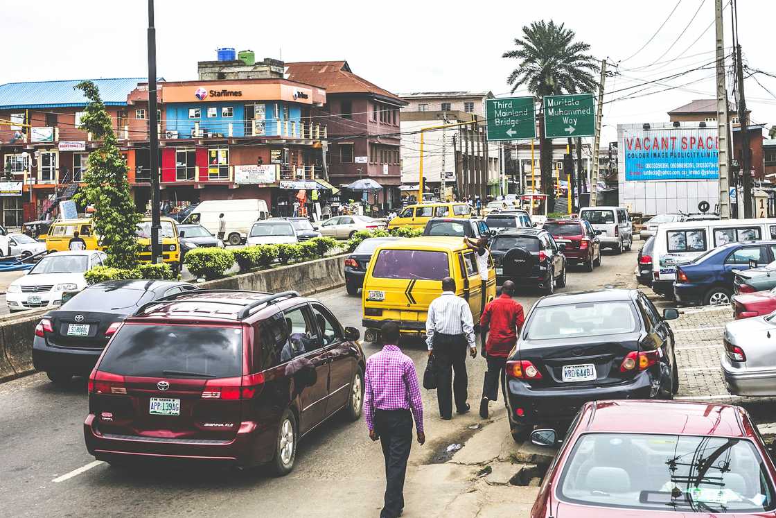 A busy street in Lagos, Nigeria