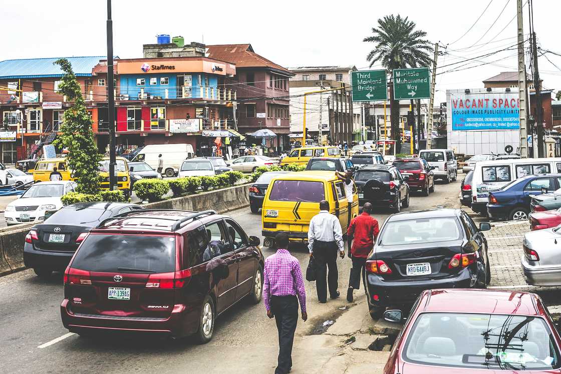 A busy street in Lagos, Nigeria A busy street in Lagos, Nigeria