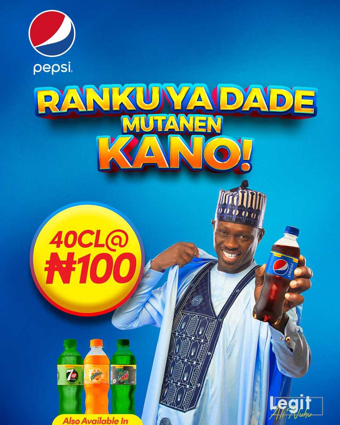 Pepsi na gabatar da babban kwalbar 40cl a Kano kan farashin Naira Dari kacal