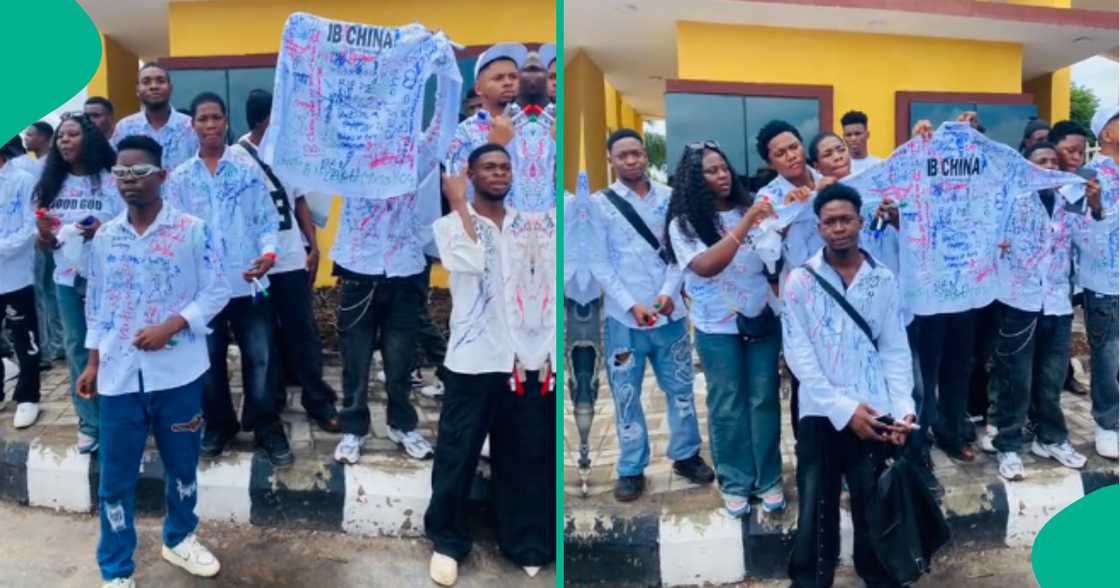 Students get sign-out shirt for colleague who died before graduation Students get sign-out shirt for colleague who died before graduation