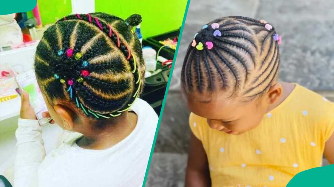 Girls wearing Braided double buns Girls wearing Braided double buns