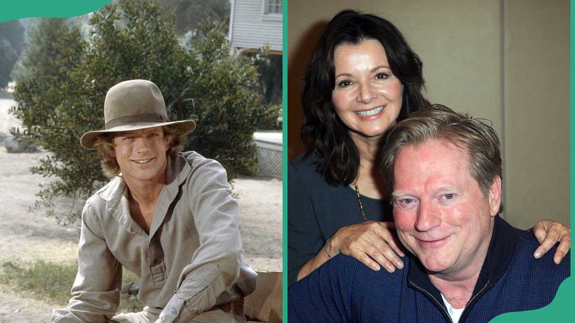 Dean Butler as Almanzo James Wilder smiles in a photo (L). Actress Caryn Richman and actor Dean Butler at The Westin Los Angeles Airport in Los Angeles, California (R) Dean Butler as Almanzo James Wilder smiles in a photo (L). Actress Caryn Richman and actor Dean Butler at The Westin Los Angeles Airport in Los Angeles, California (R)