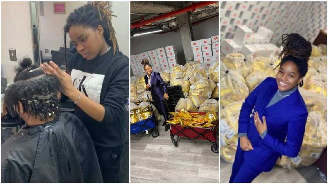 The lady said that she now as her own salons and stylists working for her.
Photo source: @Nathelocgod The lady said that she now as her own salons and stylists working for her.
Photo source: @Nathelocgod