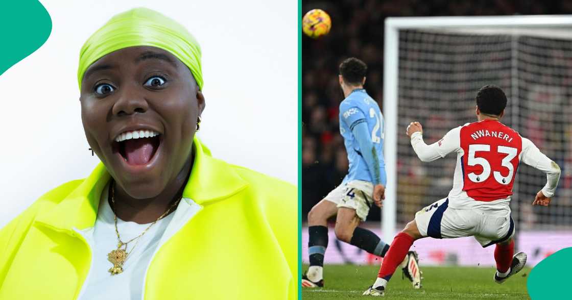 Teni stakes bet on Arsenal's vs Man City.