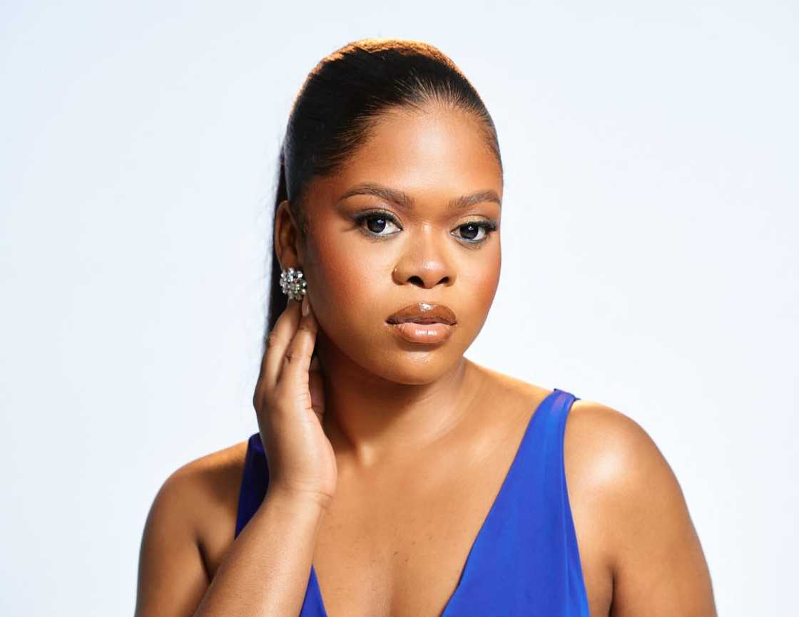 Nomy poses for a BBNaija promo portrait