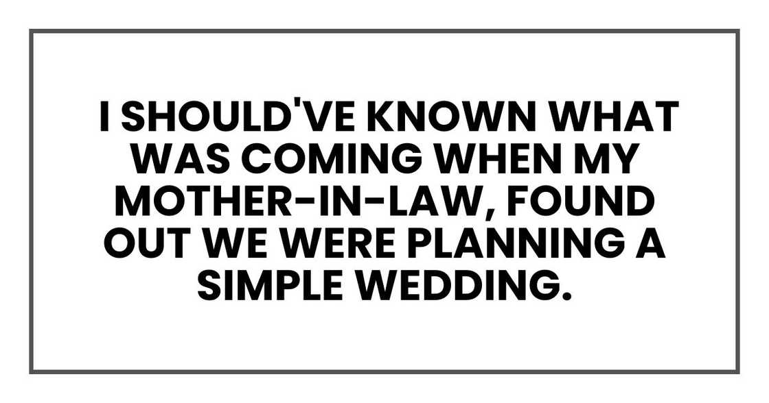 I should've known what was coming the second Patricia, my now mother-in-law, found out