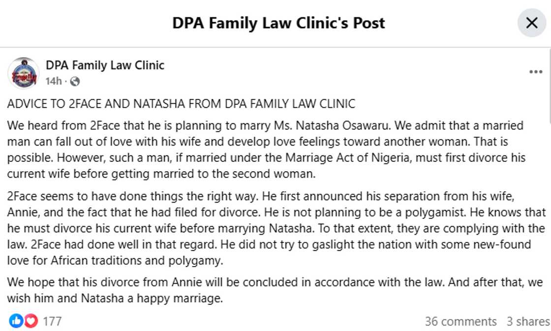 May Edochie's lawyer reacts to 2baba and Natasha's relationship.