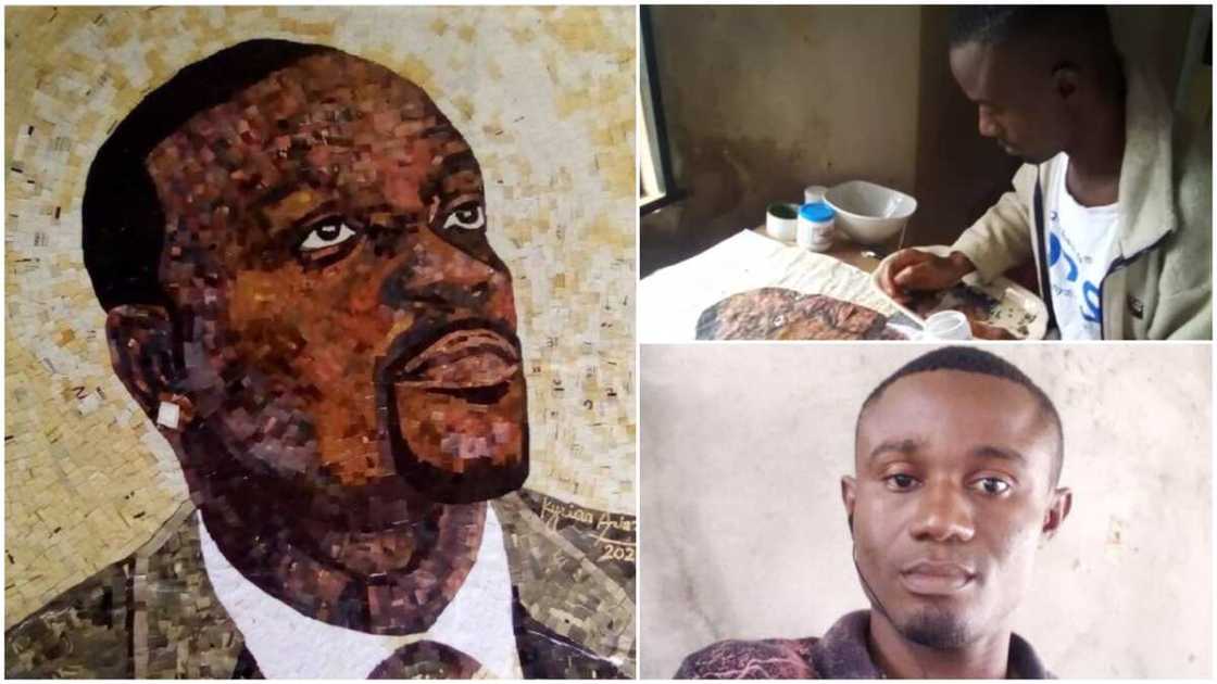 Jubilation As Akon Recognises Anambra-Born Artist After He Used Old Newspapers to Create His Photo Jubilation As Akon Recognises Anambra-Born Artist After He Used Old Newspapers to Create His Photo