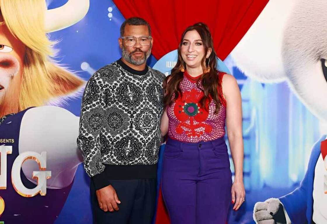 Jordan Peele and Chelsea Peretti in Los Angeles, California. Jordan Peele and Chelsea Peretti in Los Angeles, California.
