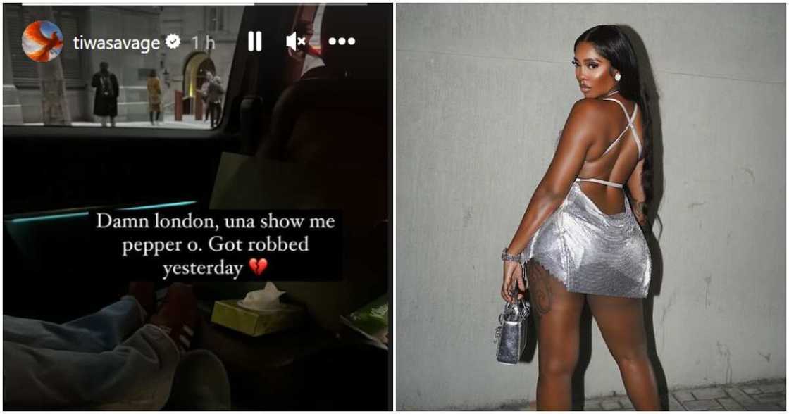 Tiwa Savage robbed in London Tiwa Savage robbed in London