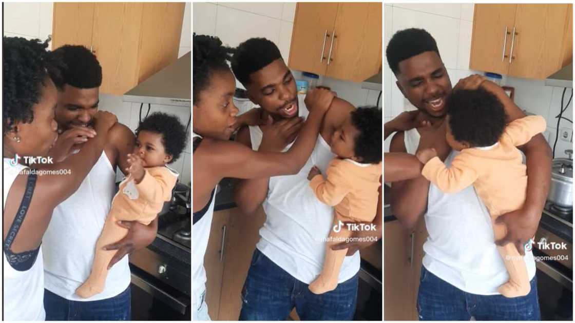 Sweet father-daughter goal/baby defended her dad. Sweet father-daughter goal/baby defended her dad.