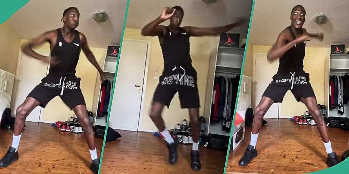 Man above 7 feet dances to Naira Marley's song Man above 7 feet dances to Naira Marley's song