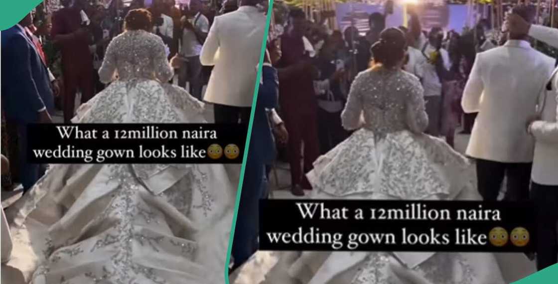 Bride looks flamboyant on N12m wedding dress Bride looks flamboyant on N12m wedding dress