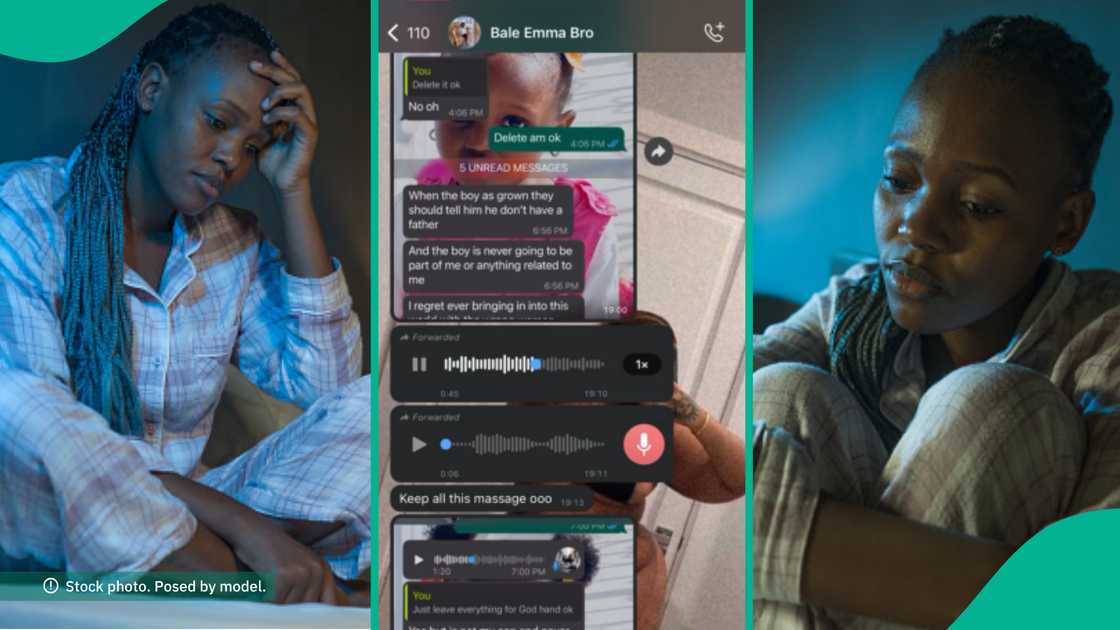 Lady shares hurtful messages she received from her ex as he disowns her son who is 5 months old Lady shares hurtful messages she received from her ex as he disowns her son who is 5 months old