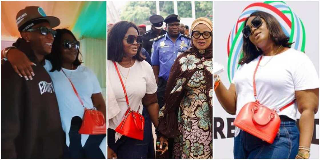 Eniola Badmus with Bella Shmurda, Eniola Badmus with Minister of State FCT, DR RAMATU TIJANI ALIYU, Eniola Badmus at Abuja for Tinubu's inauguration