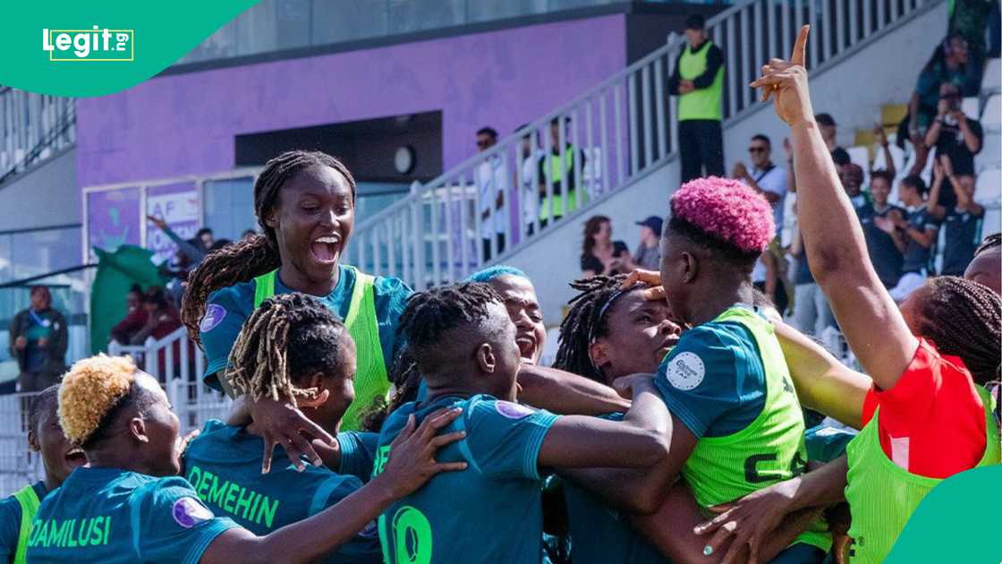 Tinubu hails Super Falcons after Nigeria beat South Africa at Nations Cup tournament. Tinubu hails Super Falcons after Nigeria beat South Africa at Nations Cup tournament.