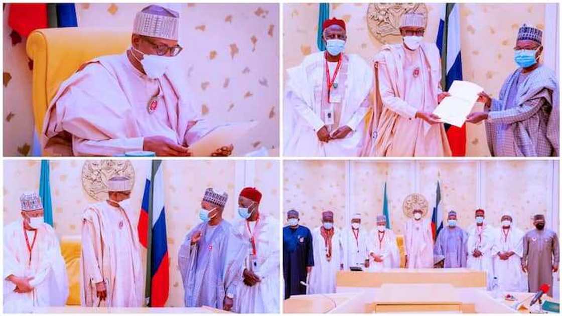 Ganawar shugaba Buhari da gwamnan jihar Katsina